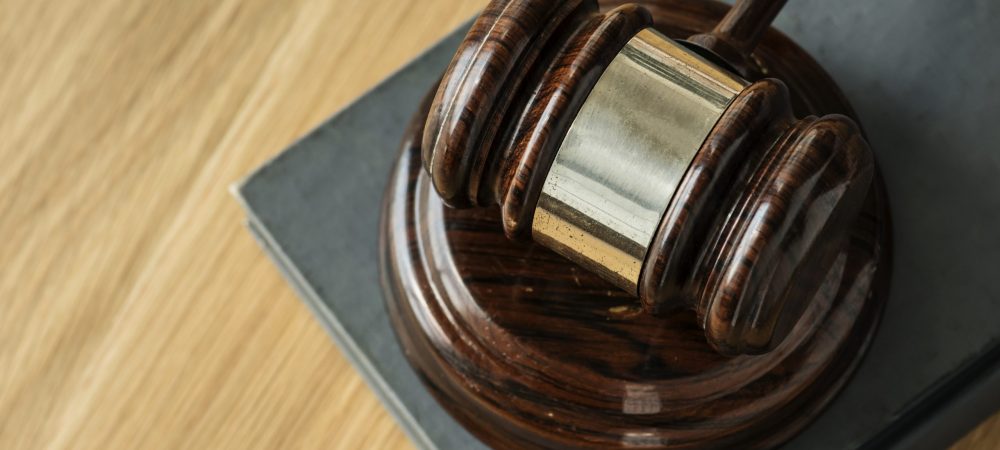 Closeup of gavel judgement concept