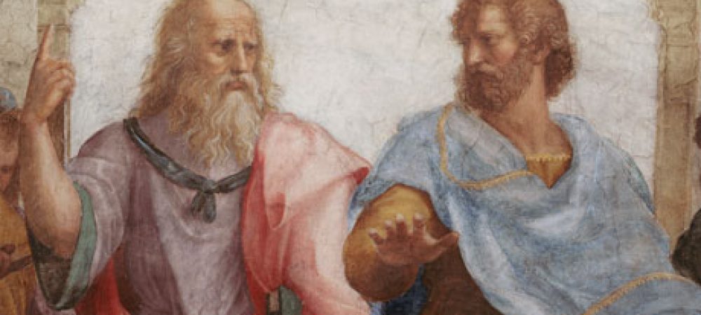 Detail of Plato and Aristotle from The School of Athens> by Raphael